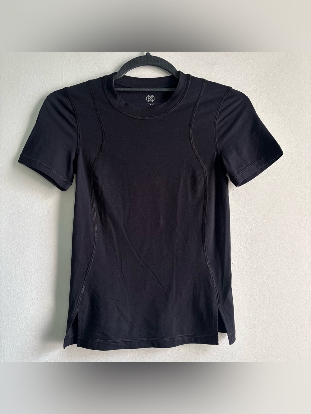 G/FORE Black Short-Sleeve Seam-Detail Tee